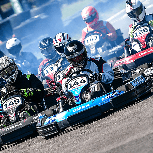 Racing on adult go kart track for the first time