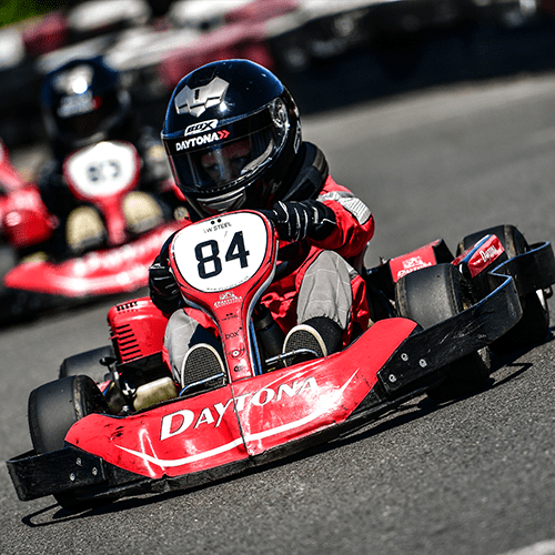 Racing on adult go kart track for the first time